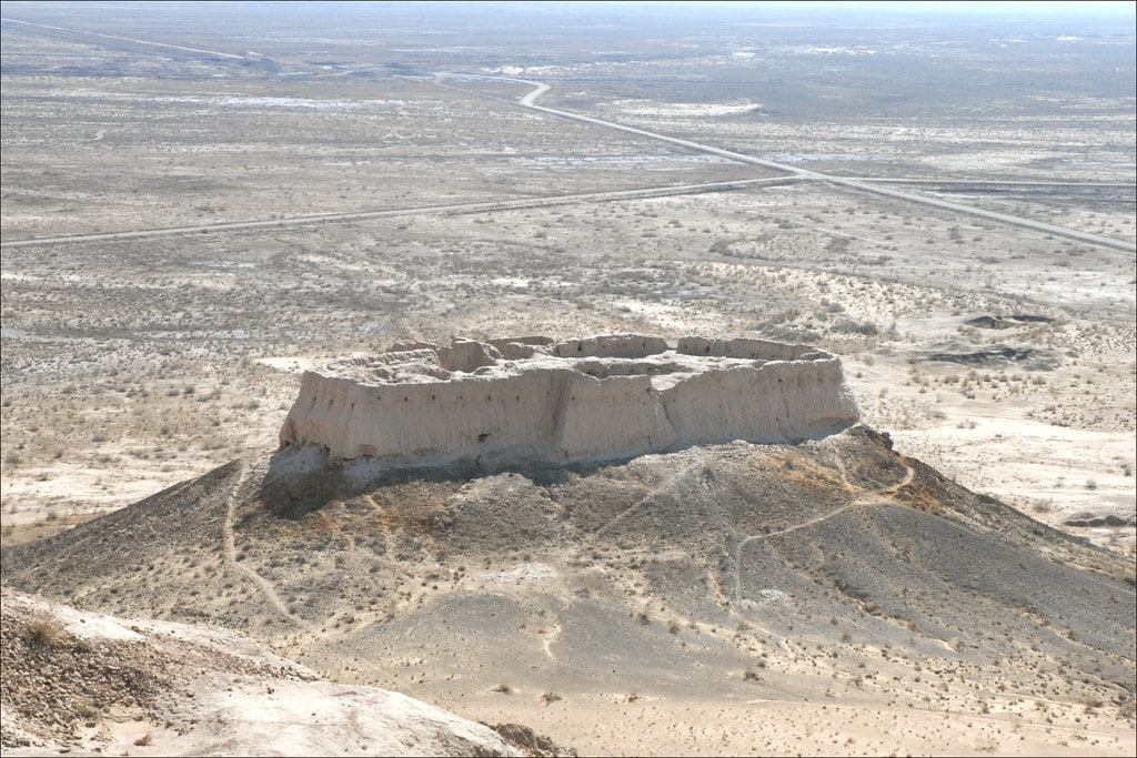 Désert de Kyzyl Koum Ayaz Kala, Khorezm, Ouzbékistan (Hasamélis)