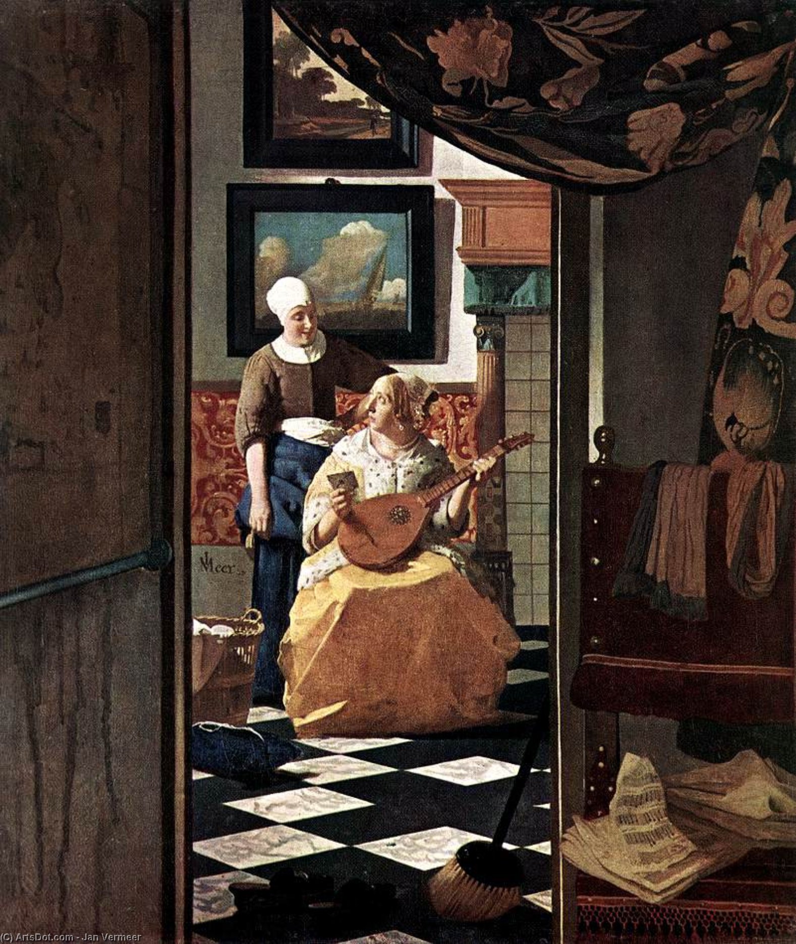 Johannes Vermeer, La Lettre d'amour, 1668 (Rijksmuseum)